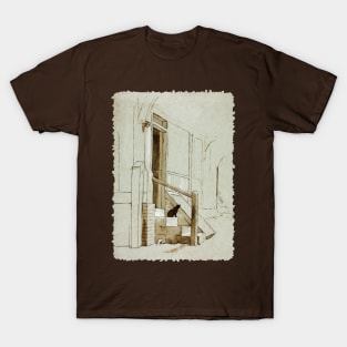 Cat on a Doorstep T-Shirt